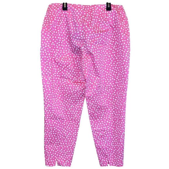 Piazza Sempione Casual Cotton Blend Pant in Pink & White NWT Size 48/12 - Picture 6 of 9